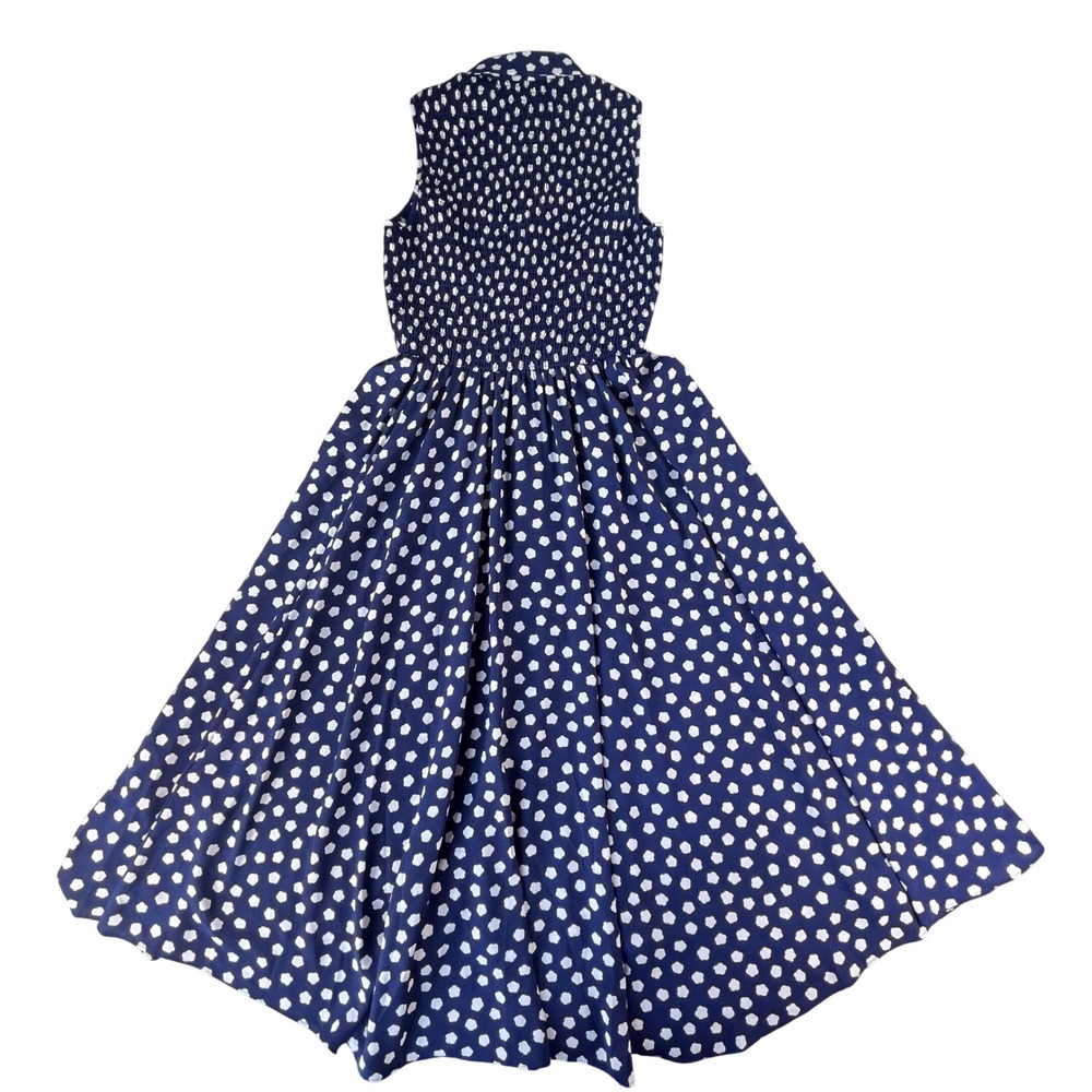 Kate Spade Cloud Dot Midi Dress Womens Size 2 Blue Cali Dreaming OUMU1081 - Picture 2 of 14